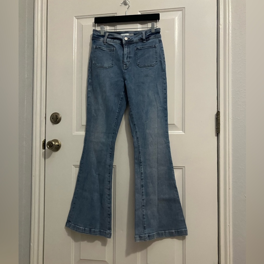 Altar’d State -light-wash flare jeans